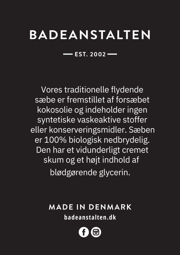 Badeanstalten Flydende Sæbe - Aktivt Kul, 300 ml.