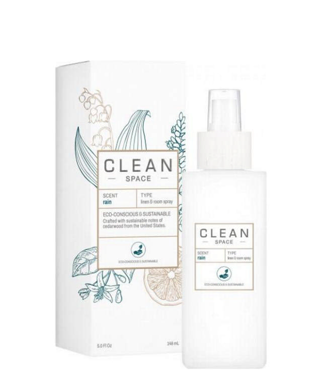 Clean Space Linen & Room Spray, Rain 148 ml.