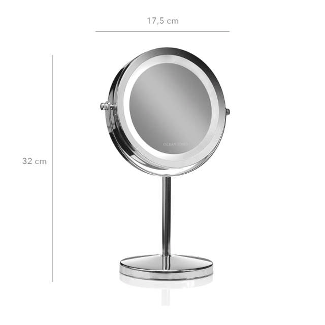 Gillian Jones Bordspejl med LED x10 - Sølv