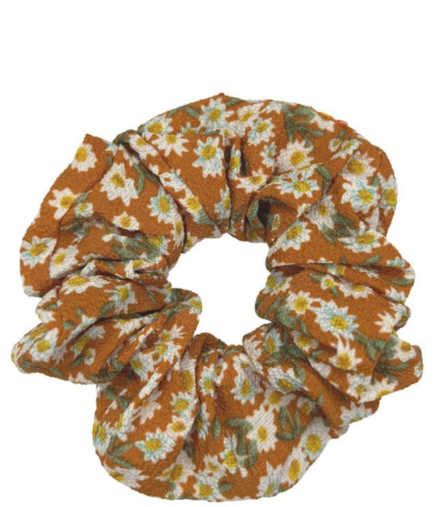 JA-NI Hair Accessories - Hair Scrunchies, The Orange Marguerite