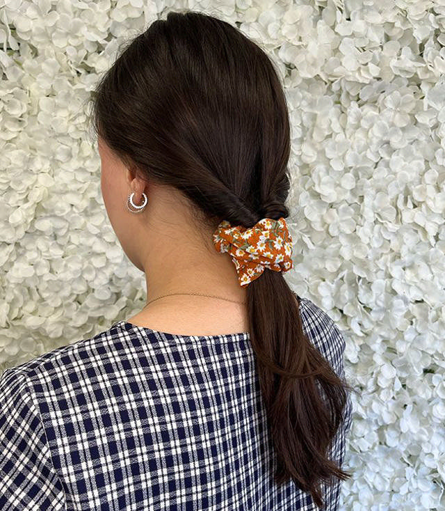 JA-NI Hair Accessories - Hair Scrunchies, The Orange Marguerite