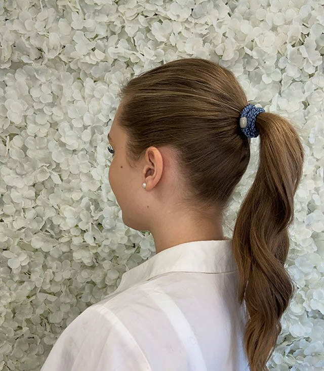JA-NI Hair Accessories - Hair elastics, The Grey & Blue