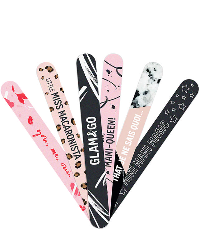 Le Mini Macaron Nail File (6-in-1 Peel Off) Glam & Go