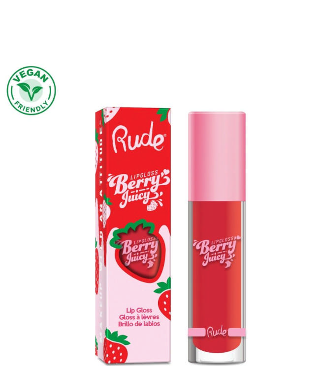 Rude Cosmetics Berry Juicy Lip Gloss - Coral Red