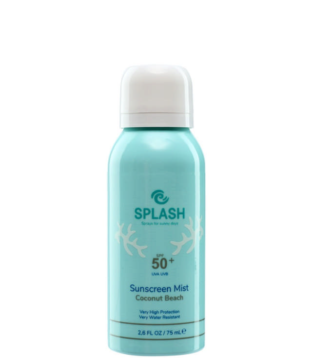 SPLASH Coconut Beach Sunscreen Mist SPF 50+ Travel Size, 75 ml.